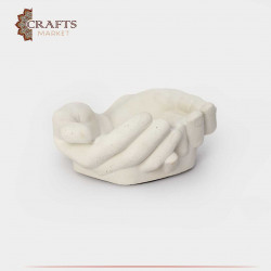 Decoration in the form of hand - cement