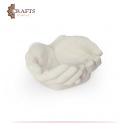 Decoration in the form of hand - cement