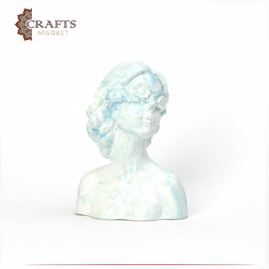 A model in the shape of a girl's head A model in the shape of a girl's head