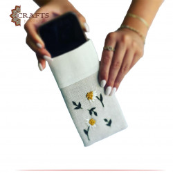 Handmade Eyeglass Case with Chrysanthemum Design