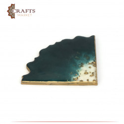 Turquoise triangle coaster