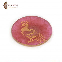 Pink circular coaster