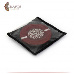 Coaster set of 2 pcs Dark red color