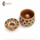 Clay ashtray with mandala design Clay ashtray with mandala design
