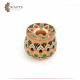Clay ashtray with mandala design Clay ashtray with mandala design