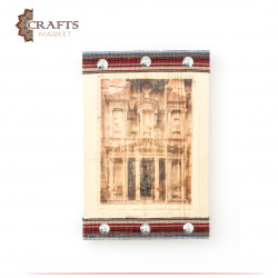 Wooden plaque with Petra design
