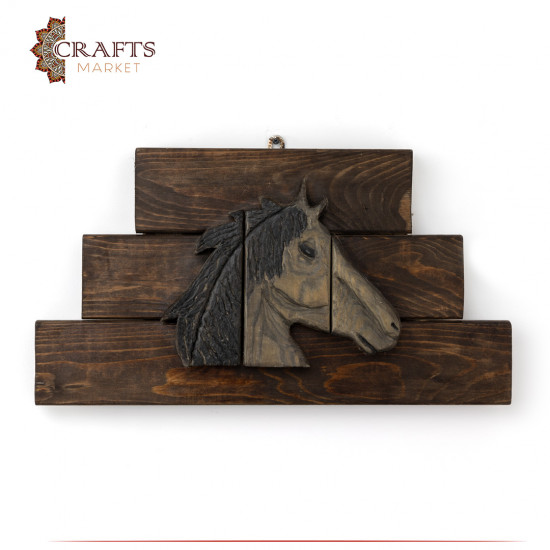 Wooden pendant with horse head design Wooden pendant with horse head design