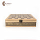 Wooden box with chess design Wooden box with chess design