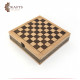 Wooden box with chess design Wooden box with chess design