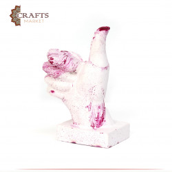 Cement sculpture with like sign design