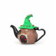 Green hat house teapot table decor Green hat house teapot table decor