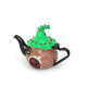 Green hat house teapot table decor Green hat house teapot table decor
