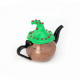 Green hat house teapot table decor Green hat house teapot table decor