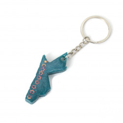 Keychain with Jordan map design