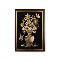 Metal vase design plate