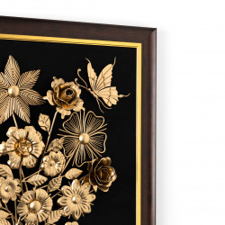 Metal vase design plate