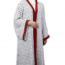 Handmade Ramadan abaya with Hatta design