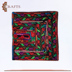 Handmade Fabric Pillow Cover with peasant embroidery design