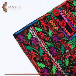 Handmade Fabric Pillow Cover with peasant embroidery design