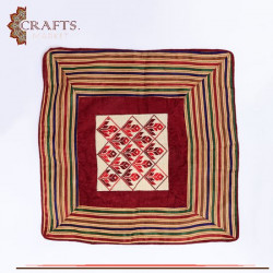 Hand-Embroidered Multi-Color Pillow Cover 