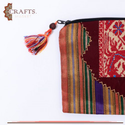 Hand-Embroidered Fabric Women's Handbag in Heritage Design 