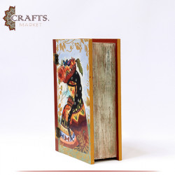 Handmade Wooden Box with a Book Design
