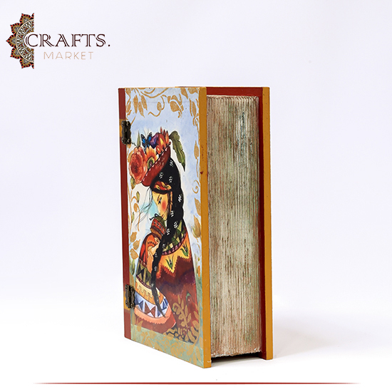 Handmade Wooden Box with a Book Design Handmade Wooden Box with a Book Design