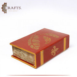 Handmade Wooden Box with a Book Design