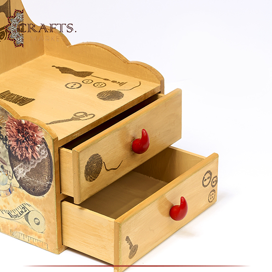 Handmade Wooden Sewing kit Box