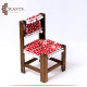 Handmade Miniature Wood Chair Desk Decor in Shemagh Design