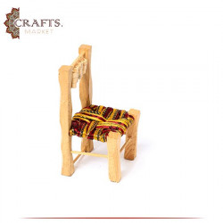 Handmade Miniature Wood Chair Desk Decor