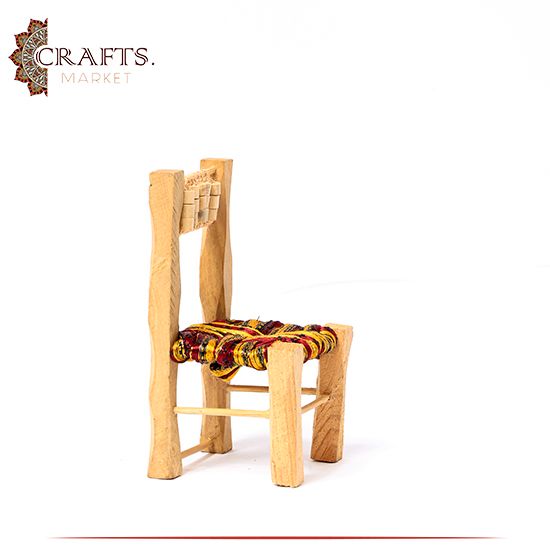 Handmade Miniature Wood Chair Desk Decor