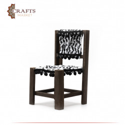 Handmade Table Décor Woods & Fabric with a Chair Design