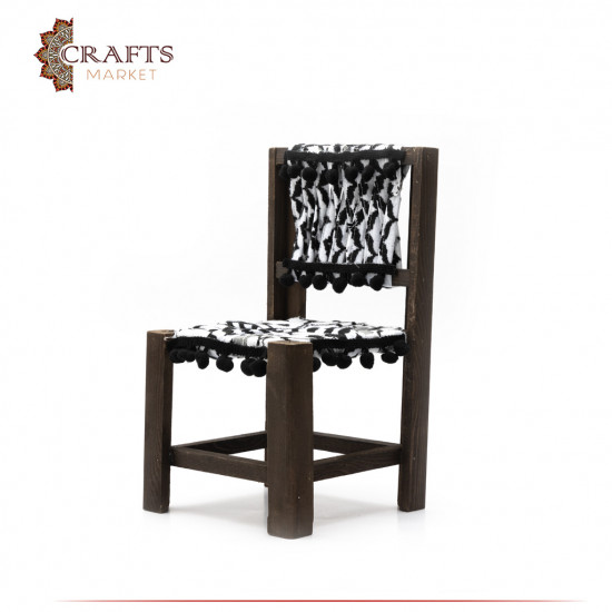 Handmade Table Décor Woods & Fabric with a Chair Design