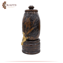 Handcrafted Brown Natural Walnut Tree Oil Dispenser