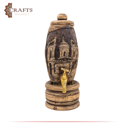 Handcrafted  Light Brown Natural Walnut Tree Oil Dispenser