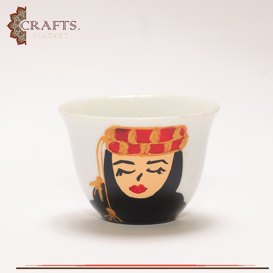 Handmade Porcelain Coffee Cup Set with Arabic Design 12PCS Handmade Porcelain Coffee Cup Set with Arabic Design 12PCS