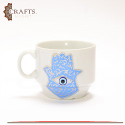 Handmade Porcelain Coffee Cup Set with Hand  shape, 12PCS