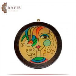 Hand-Painting On Glass Wall Art Abstract painting of a girl Design