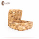 Handmade Beige Food Basket with a Lid Handmade Beige Food Basket with a Lid