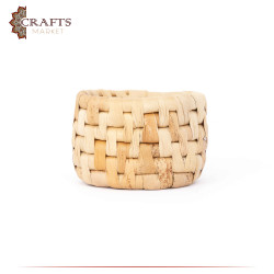 Handmade Beige Banana Peels Hollow Small Basket 