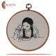 Handcrafted Beige Linen Round Embroidery Hoop Handcrafted Beige Linen Round Embroidery Hoop