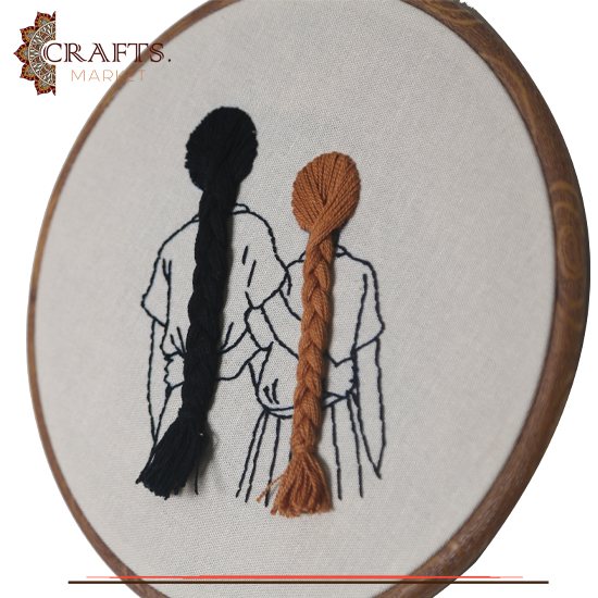 Handcrafted Beige Linen Round Embroidery Hoop Handcrafted Beige Linen Round Embroidery Hoop