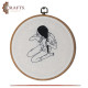 Handcrafted Beige Linen Round Embroidery Hoop Handcrafted Beige Linen Round Embroidery Hoop