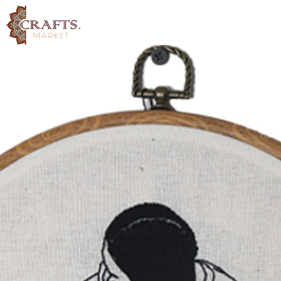 Handcrafted Beige Linen Round Embroidery Hoop Handcrafted Beige Linen Round Embroidery Hoop