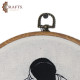 Handcrafted Beige Linen Round Embroidery Hoop Handcrafted Beige Linen Round Embroidery Hoop
