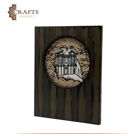 Hand-embroidered wall art with a Petra Design Hand-embroidered wall art with a Petra Design
