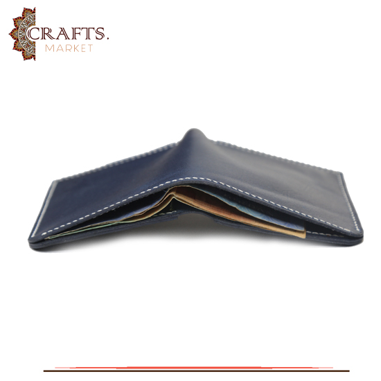 Handmade Navy Genuine Leather Men's Wallet Handmade Navy Genuine Leather Men's Wallet