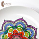Handmade Porcelain Plate Table Decor with Mandala Design Handmade Porcelain Plate Table Decor with Mandala Design
