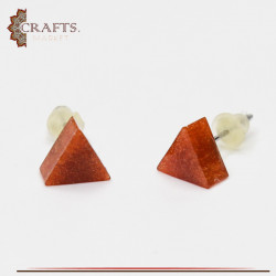 Handmade Brown Resin Woman's Earrings